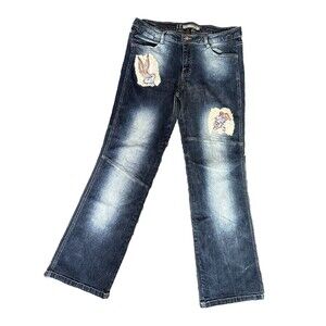 Vintage Looney Tunes Lot 29 Jeans Bugs Bunny Blue Jeans Flare Womens‎ Size 11